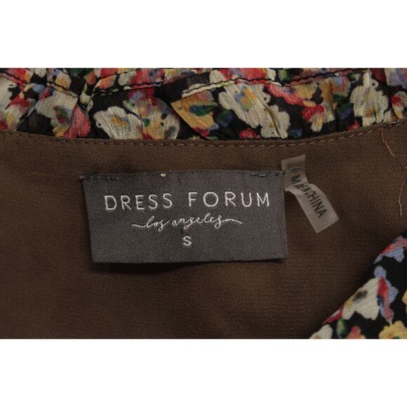 Dress Forum Los Angeles Women Small Floral Boho Mini Dress Forest Fairy Romantic - Picture 7 of 9